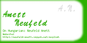 anett neufeld business card